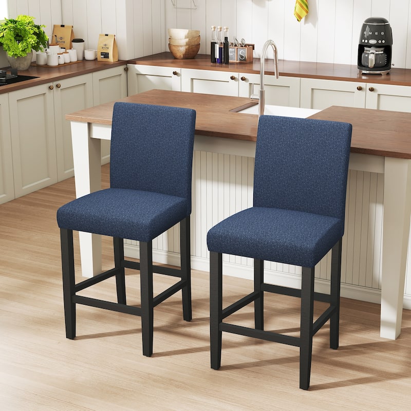 24 Inches Counter Height Bar Stools with Back Set of 2