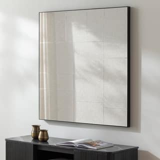 Jayla Antiqued Tile Contemporary Wall Mirror