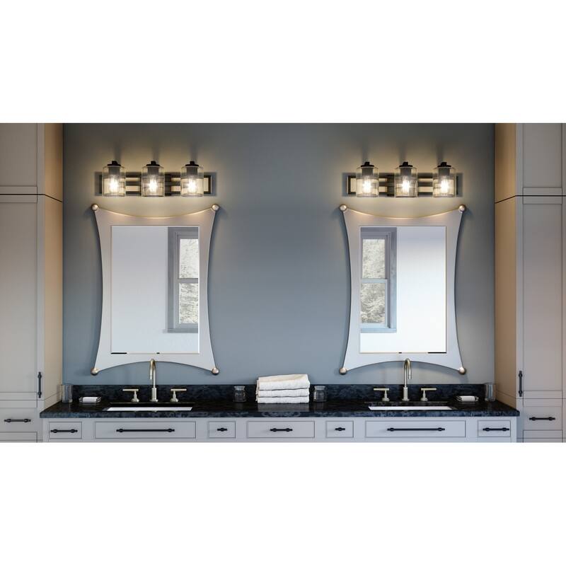 Lansdowne 3-Light Matte Black Vanity Light