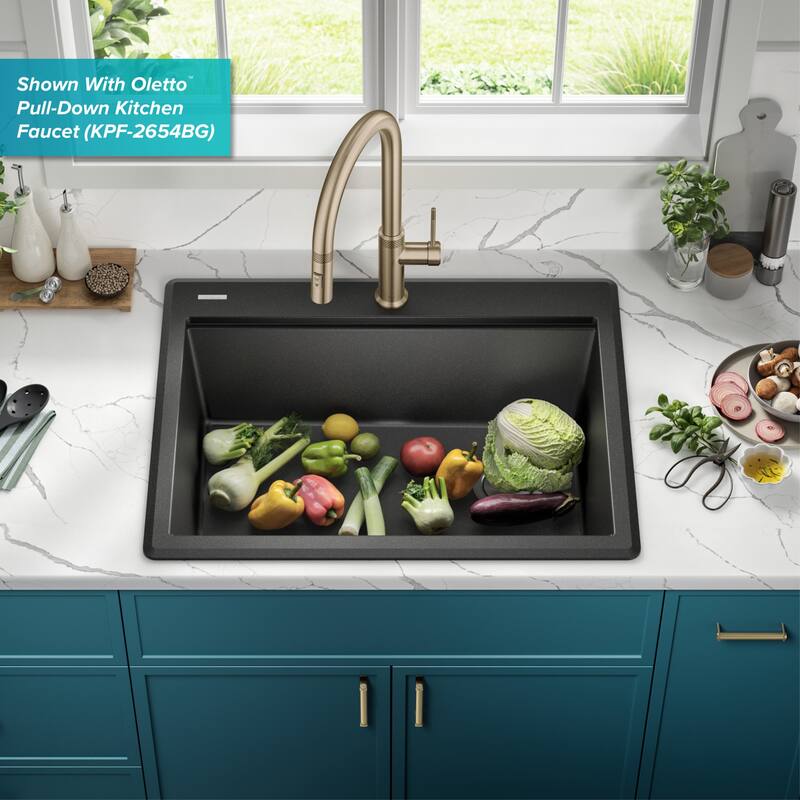 Kraus KGTW12-28 Bellucci 28" Drop In Single Basin Granite Composite