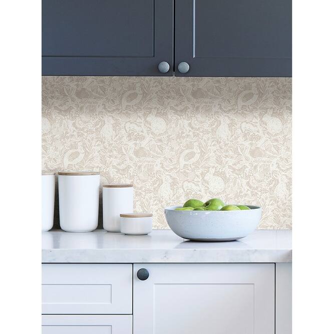 NuWallpaper Cream Terrene Peel & Stick Wallpaper