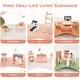 preview thumbnail 18 of 18, Costway Kids Wooden Dollhouse Aged 3-8 Years Old with 32PCS Realistic - See Details