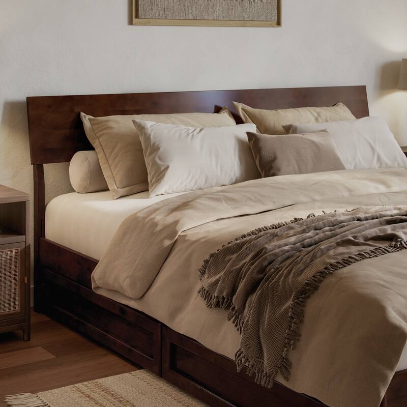 Norla Wood Platform Bed with Storage Drawers