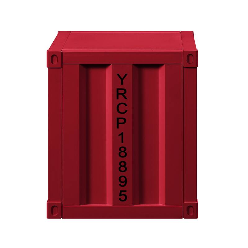 Industrial Design Nightstand, Bedside Decorative Table with USB Port, Sofa Side Table with 2 Open Compartments