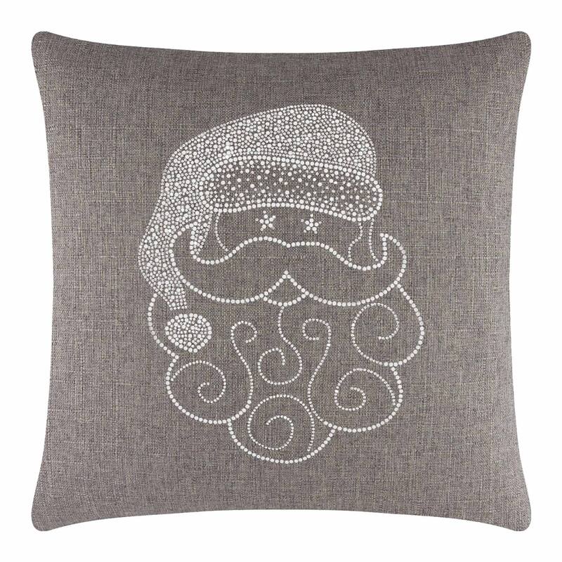 Sparkles Home Santa Rhinestone Pillow - Brown - 16 x 16