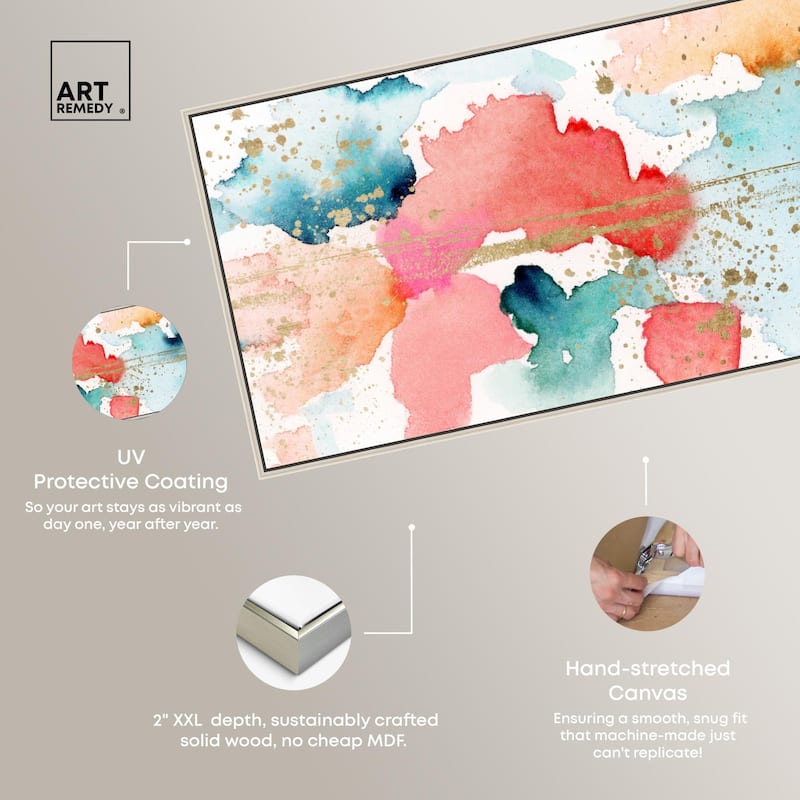 Watercolor Clouds Panoramic Canvas by Art Remedy