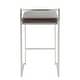 preview thumbnail 25 of 107, Lumisource Stackable Counter Stool with Camel Faux Leather - Set of 2 - 16"Lx17.5"Wx31"H