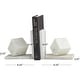 preview thumbnail 11 of 15, White, black or Green CosmoLiving by Cosmopolitan Black Marble Orb Bookends (Set of 2)
