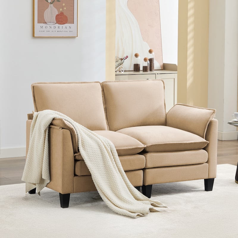 Luxury 2-Seat Sofa – Cloud-Like Comfort, Sturdy Design – For Living Rooms & Offices - Yellow