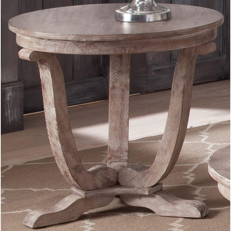 Liberty Furniture Greystone Mill Wire Brush End Table - Wood