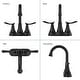 preview thumbnail 16 of 27, 4 Inch Centerset Bathroom Sink Faucet Dual Handle Bathroom Faucet with 360°Swivel Spout Vanity Tap with Pop Up Drain