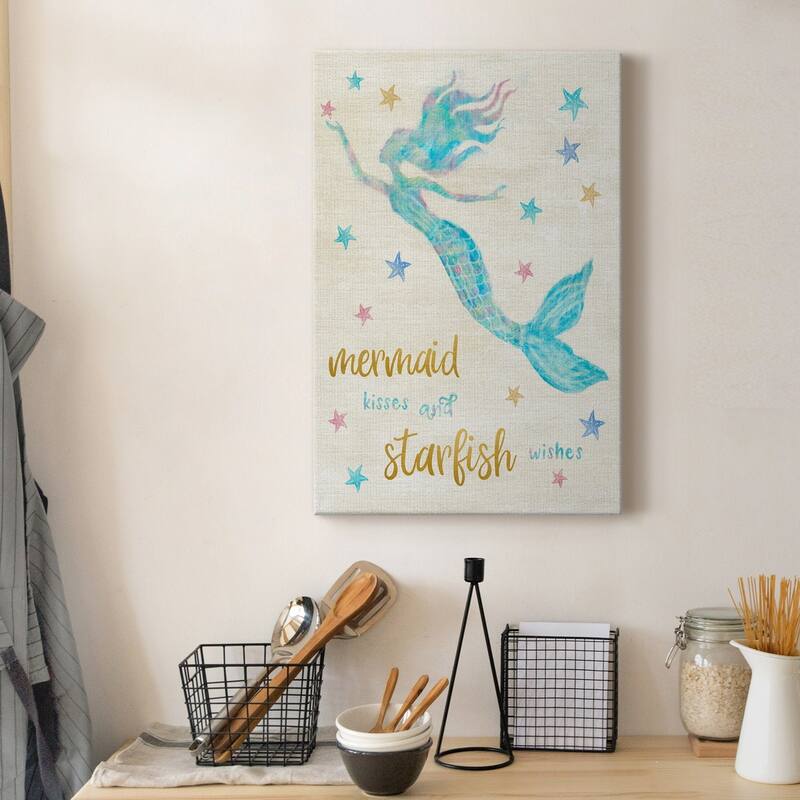 Mermaid Kisses Premium Gallery Wrapped Canvas - Ready to Hang