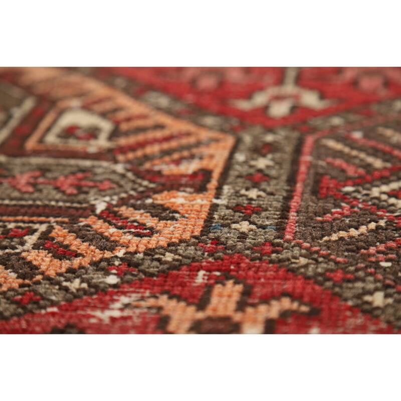 All-Over Geometric Bakhtiari Persian Area Rug Hand-Knotted Wool Carpet - 4'5" x 6'7"