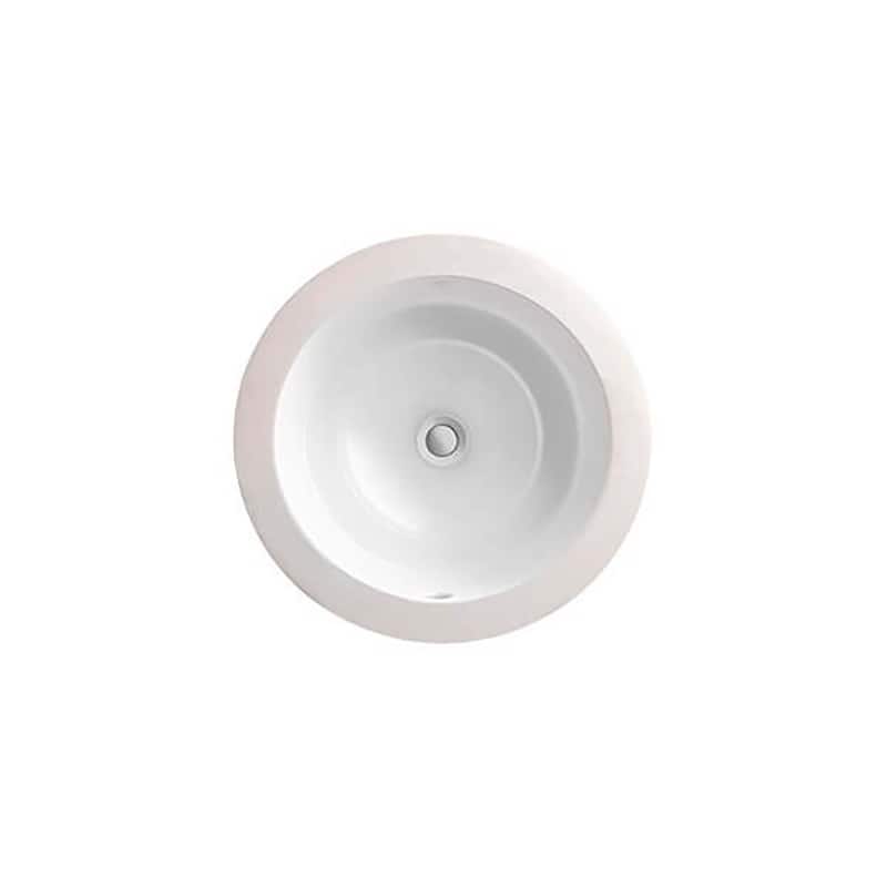 DXV D20120000 Pop 12" Circular Vitreous China Undermount Bathroom Sink - Canvas White