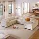 preview thumbnail 1 of 33, Oversized Modular Sectional Sofa with Ottoman,L Shaped Corner Sofa - 130" x 101" x 23.6"