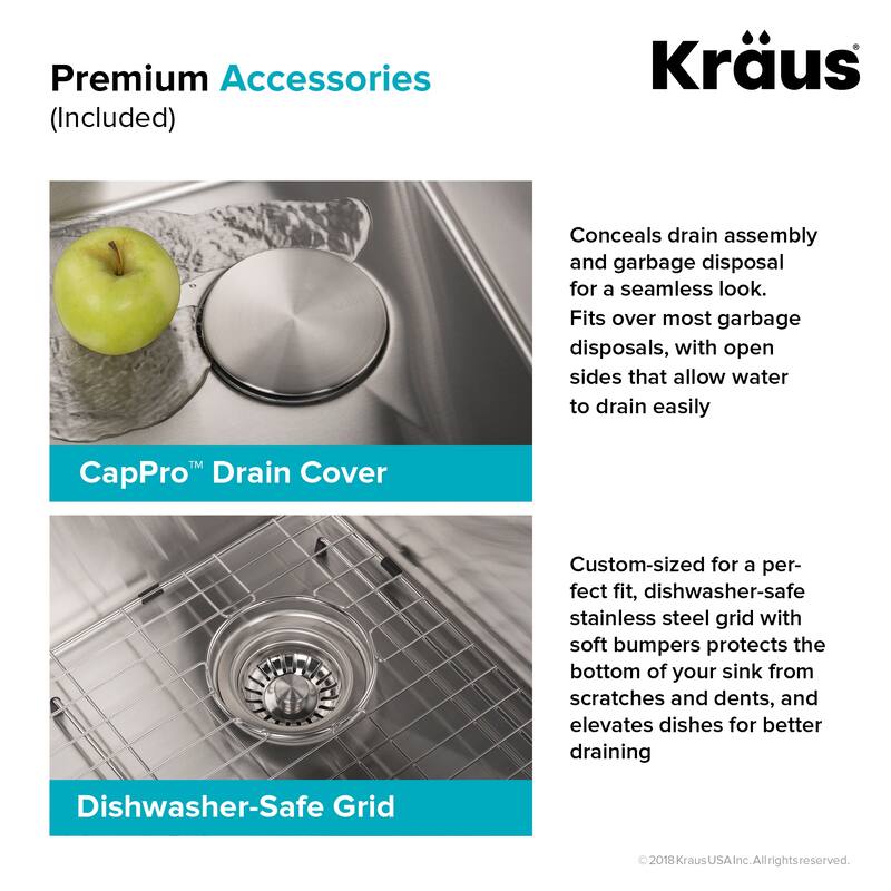 KRAUS Standart PRO Stainless Steel 27 inch Undermount Kitchen Sink