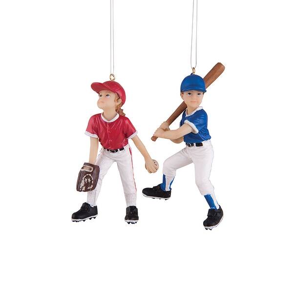 slide 1 of 3, Little League Ornament Set of 2 - 2.75"