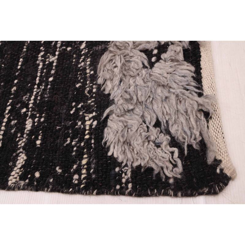 ECARPETGALLERY Hand-knotted Looma Black Wool Rug - 8'3 x 10'0