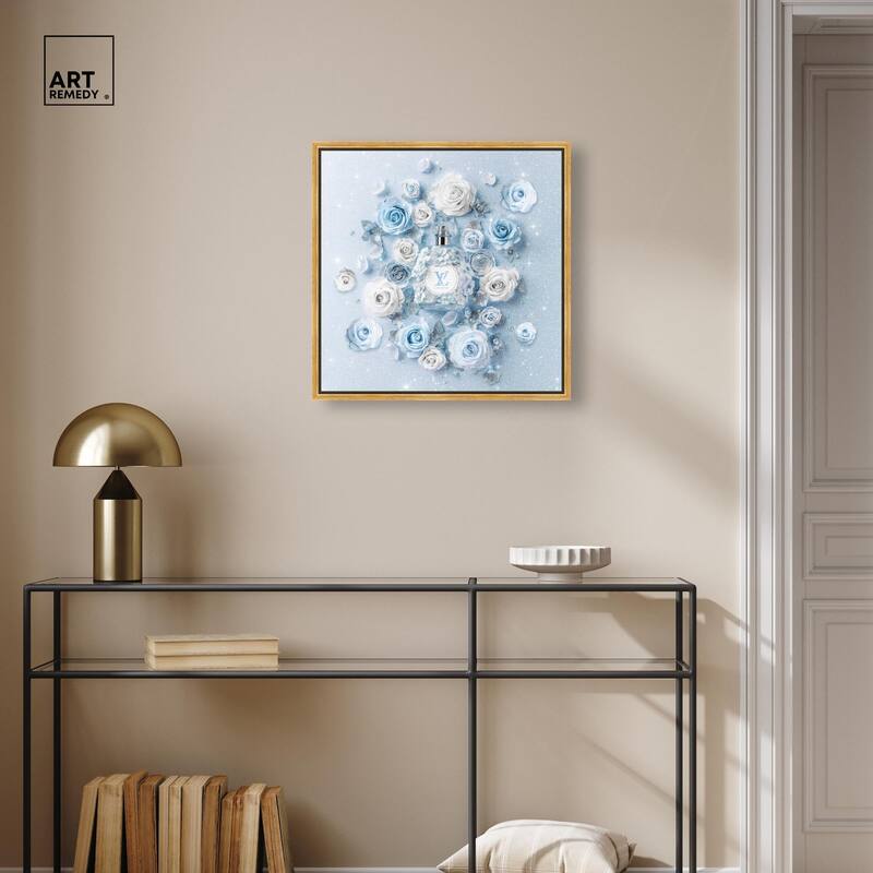 Sparkling Floral Perfume Canvas by Art Remedy