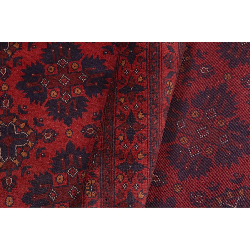 Tribal Biljik Khal Mohammadi Angel Red/Blue Rug - 6'6'' x 9'8''