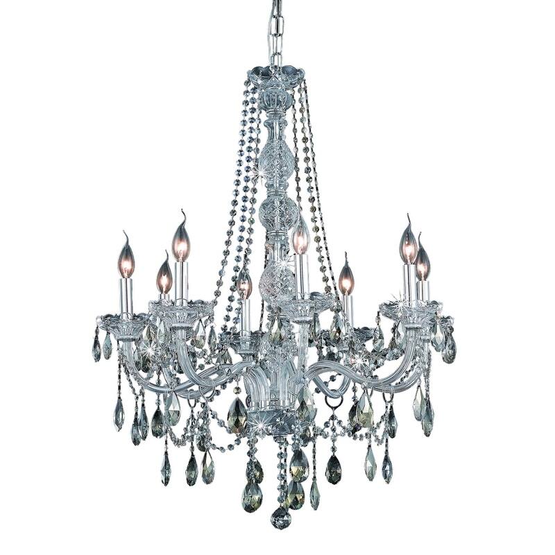 Fleur Illumination Collection Chandelier D:28in H:34in Lt:8 Chrome Finish