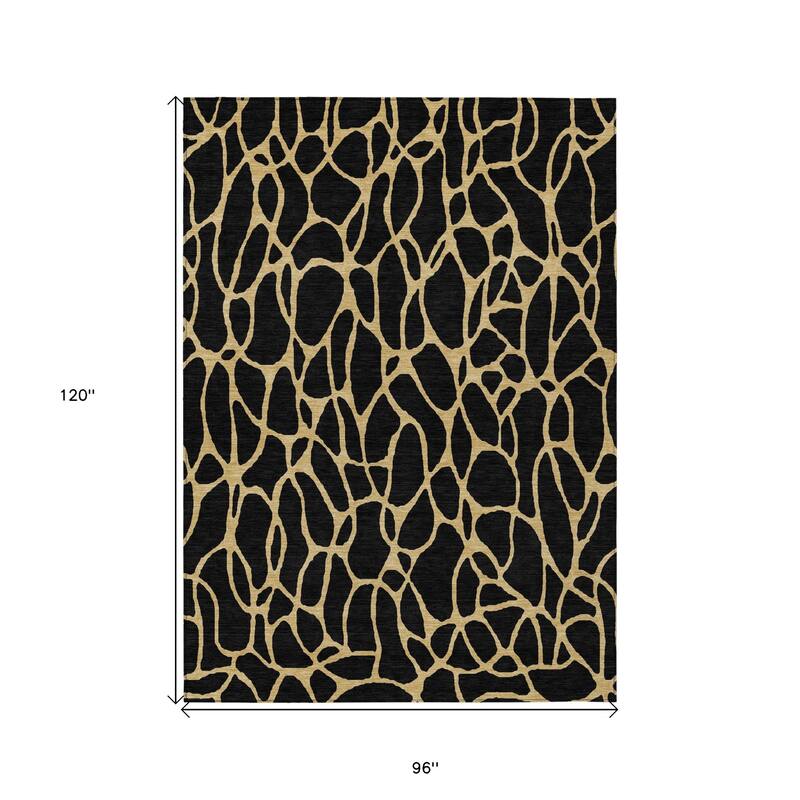 HomeRoots Geometric Transitional Rectangle Outdoor Rug