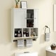 preview thumbnail 37 of 54, Futzca Bathroom Cabinet Wall Mounted, Storage Cabinet with Doors and Shelves