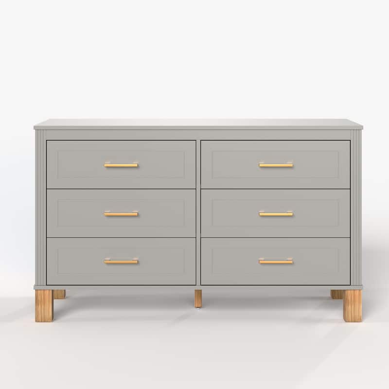 6-Drawer Double Dresser Modern Storage Cabinet