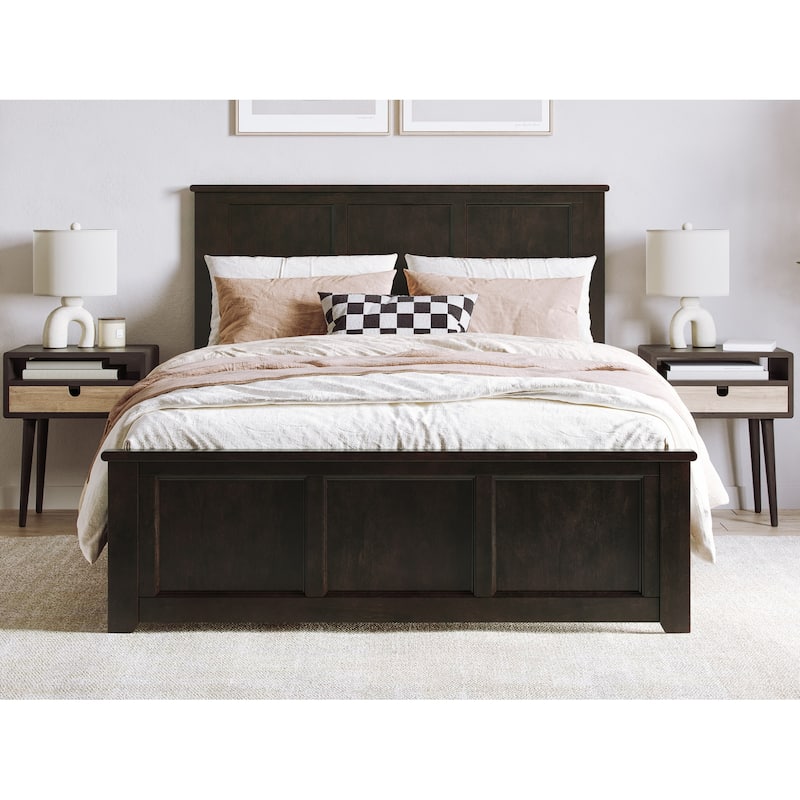 Charlotte Solid Wood Low Profile Platform Bed with Matching Footboard