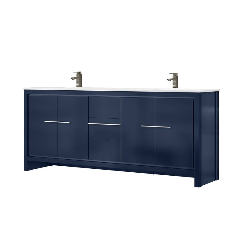 Lafarre Bath Vanity Quartz Top, Sink and Gun Metal Faucet