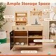 preview thumbnail 5 of 6, Kids BBQ Playset with Chalkboard, Sink and Storage Cabinet - 27" x 16" x 35.5"