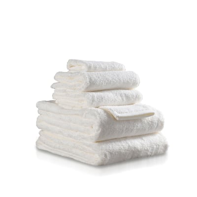 Delilah HomeOrganic Cotton Towels 6 piece set 2pcs 13x13 2pcs 16x30 2pcs 30x54 White