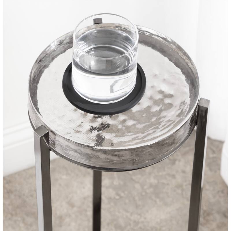 Kate and Laurel Aguilar Glam Drink Table - 9x9x23
