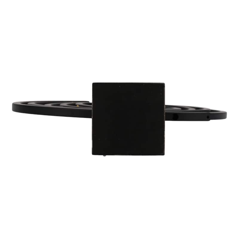 Metal Rings Sculpture with Marble Base Decorative Object - 17" Brown - 12.5" x 3.5" x 17"