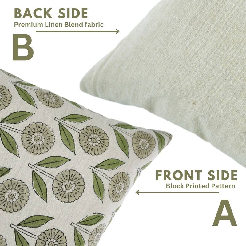 Fabdivine Handmade Farmhouse Linen Pillow Cover Lounge Home Décor, Gandapushp