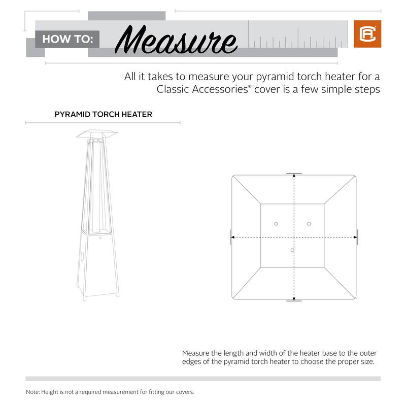 Classic Accessories Ravenna Water-Resistant 21 Inch Pyramid Torch Patio Heater Cover