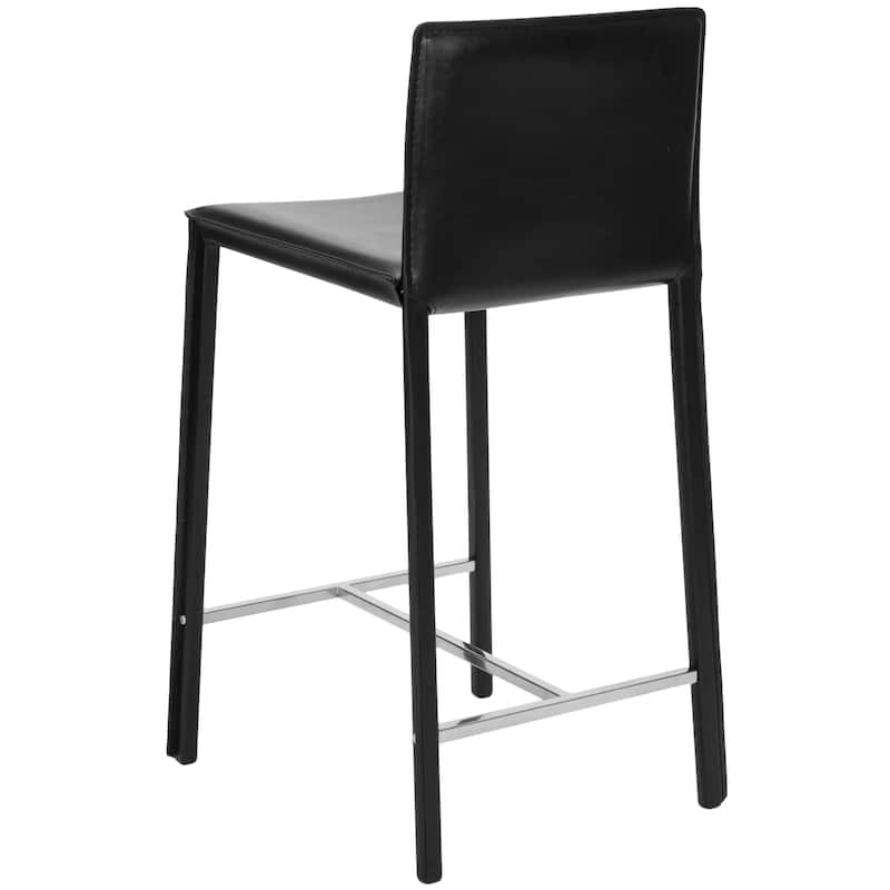 SAFAVIEH Jeraldine Mid-Century 26-inch Ave White Counter Stool (Set of 2) - 18.3" x 19.7" x 35.4" - 18Wx20Dx35H