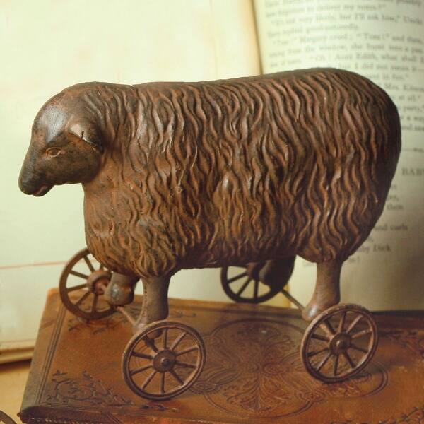 Shop Victorian Trading Co Primitive Sheep Pull Toy Collectible