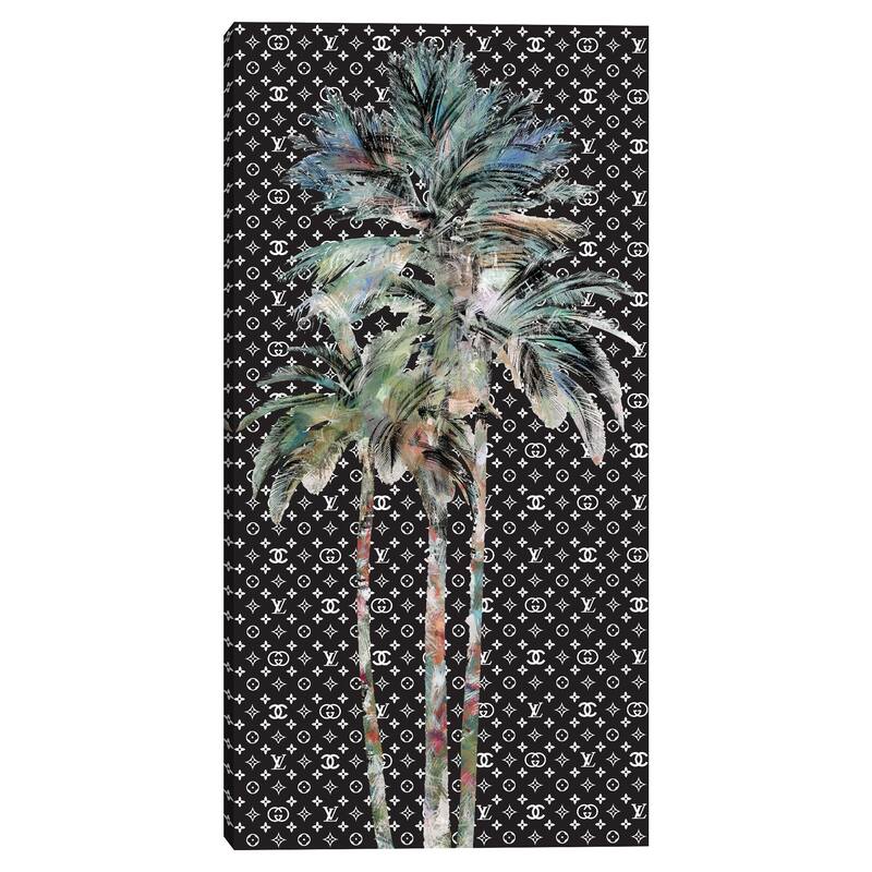 Rainbow Palms I Luxe Canvas Art Print