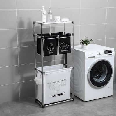 Laundry Hamper 3 Tier Laundry Sorter with 4 Removable Bags for Organizing Clothes