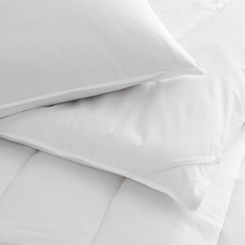 Martex Clean Essentials Standard White Twin Pack Pillow & Pillow Protector Set with SILVERbac Antimicrobial Technology
