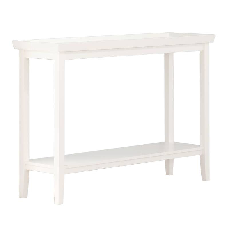 Convenience Concepts Ledgewood Console Table with Shelf - White