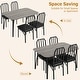 preview thumbnail 11 of 29, Dining Table Set for 2, Kitchen Table Chairs Set of 2 with PU Upholstered Cushion