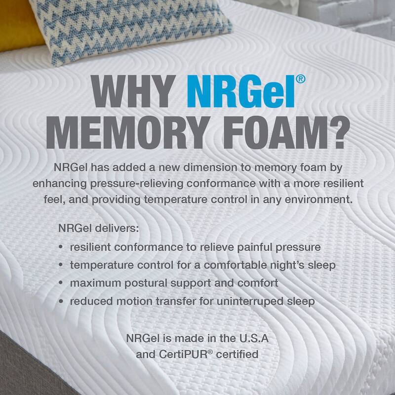 Comforpedic Loft from Beautyrest Dorm 4-inch Textured Gel Memory Foam Mattress Topper