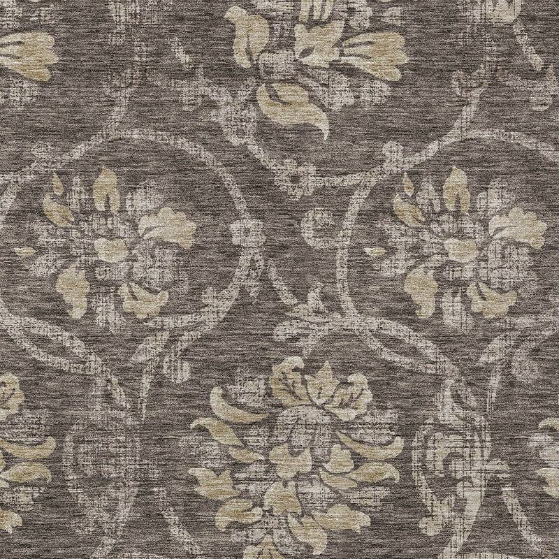 HomeRoots Floral Traditional Rectangle Outdoor Rug