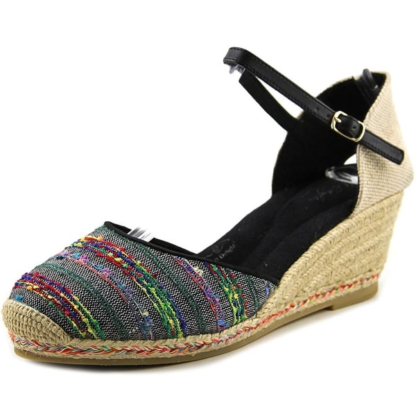 Soft Style by Hush Puppies Pepin Women Round Toe Canvas Black Espadrille