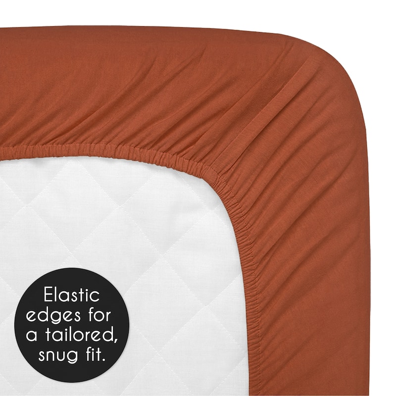Rust and White Boho Rainbow Collection Boy Girl Fitted Crib Sheet - Orange Bohemian Celestial Sky Gender Neutral Outdoors Nature