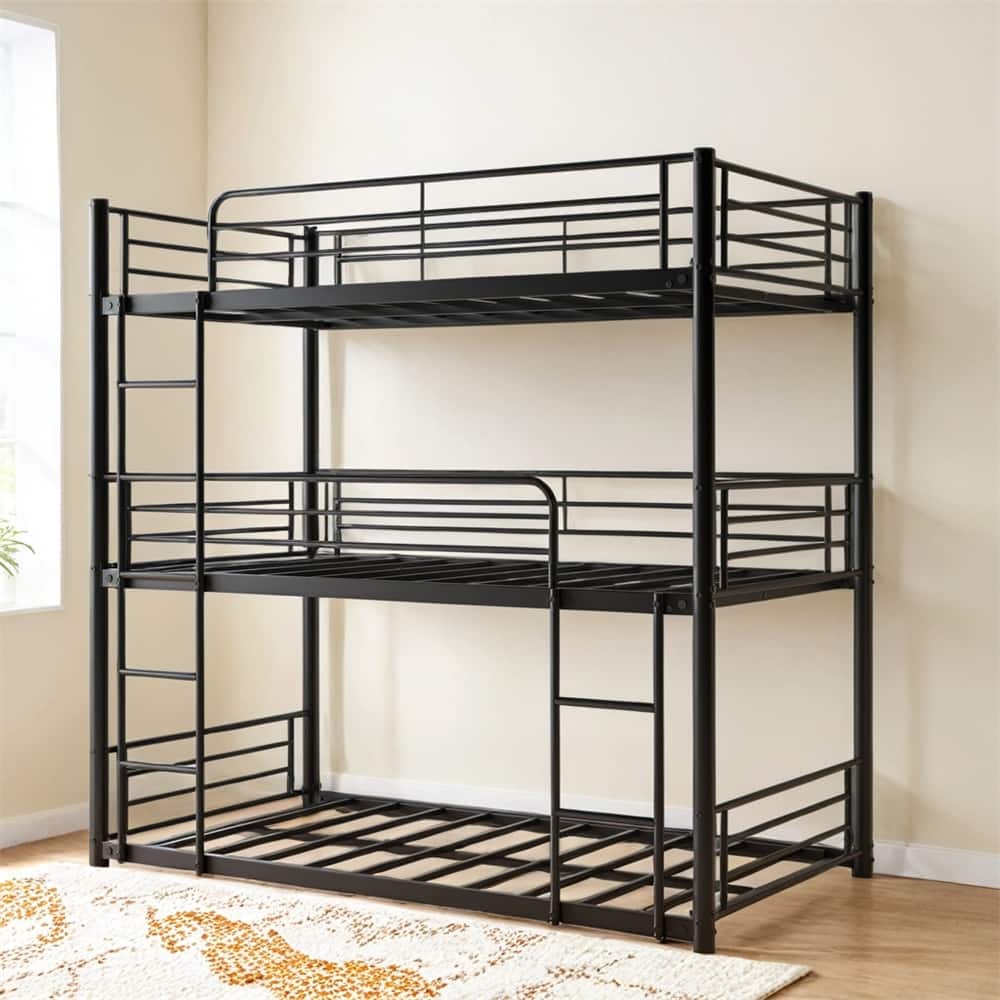 Triple Twin Bunk Beds,Twin Over Twin Over Twin Metal Bunk Bed Frame