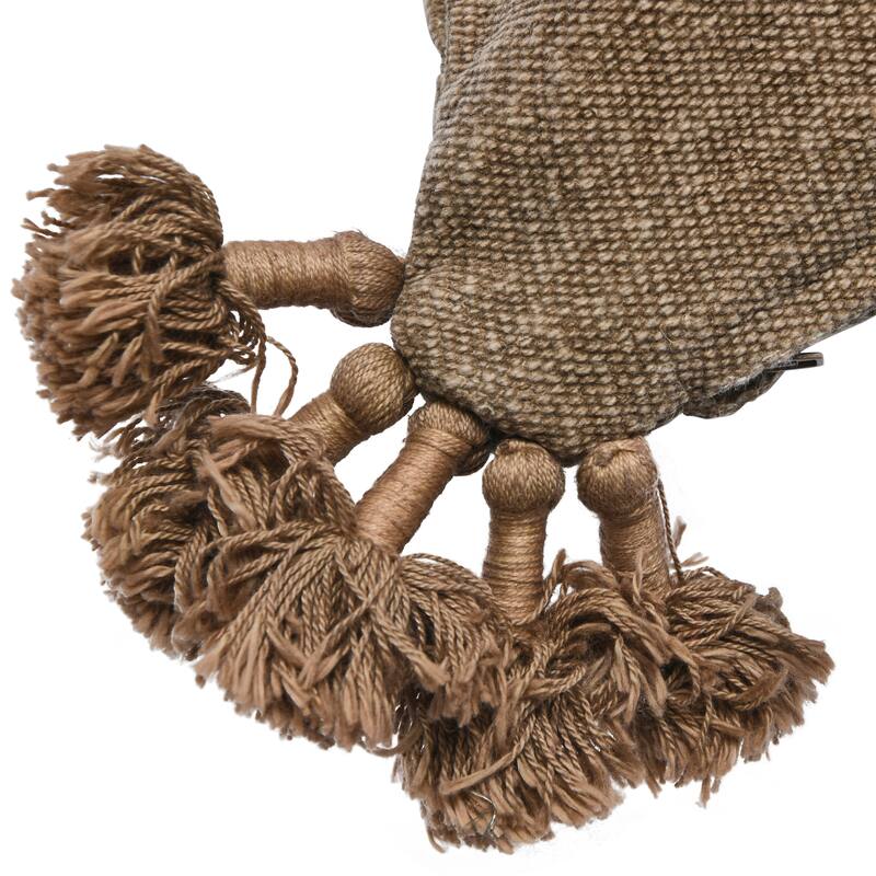 Square Canvas Pillow Cover with Tassels