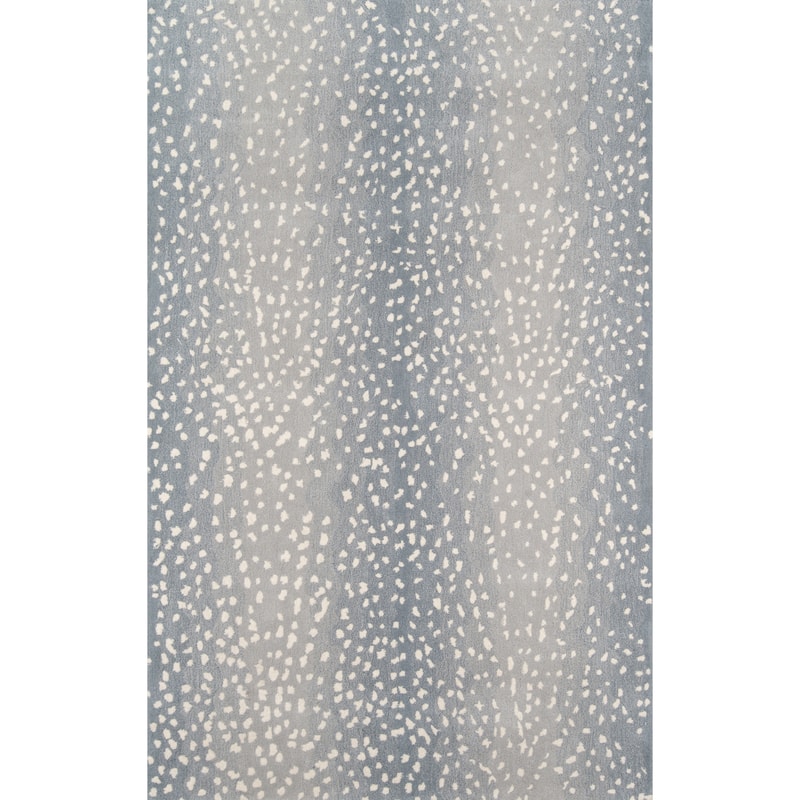 Erin Gates by Momeni Woodland Antelope Print Hand-tufted Wool Area Rug - 3'6" X 5'6" - Grey - Rectangle